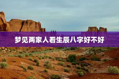 梦见两家人看生辰八字好不好