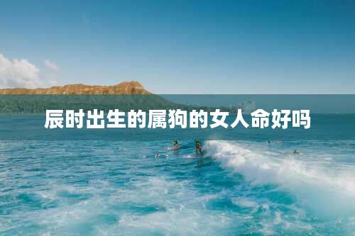 辰时出生的属狗的女人命好吗