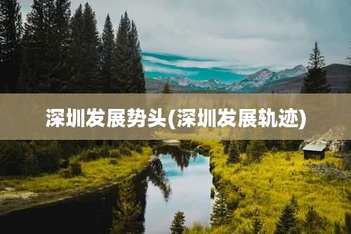深圳发展势头(深圳发展轨迹)