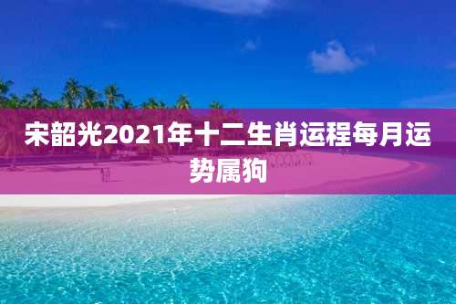 宋韶光2021年十二生肖运程每月运势属狗