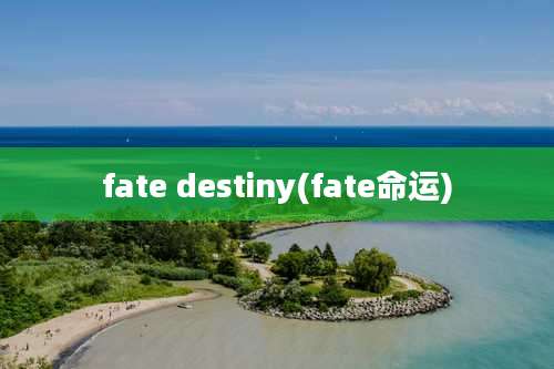 fate destiny(fate命运)