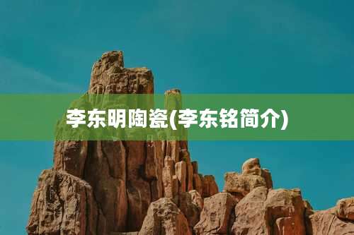 李东明陶瓷(李东铭简介)