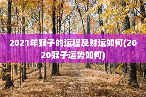 2021年猴子的运程及财运如何(2020猴子运势如何)