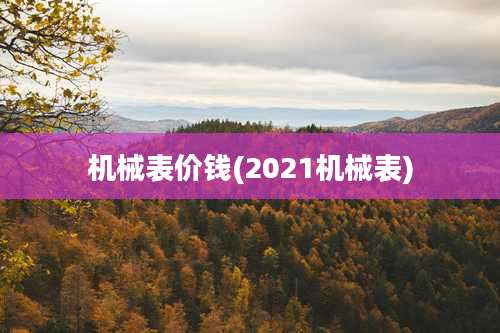 机械表价钱(2021机械表)
