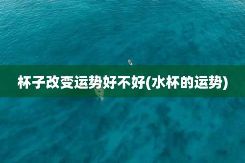 杯子改变运势好不好(水杯的运势)