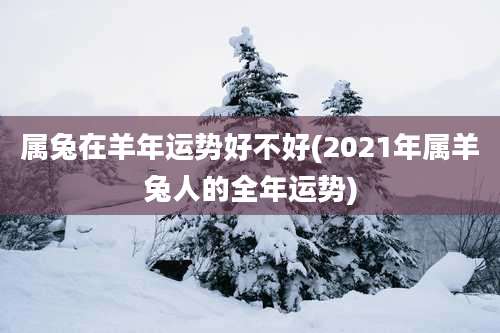 属兔在羊年运势好不好(2021年属羊兔人的全年运势)