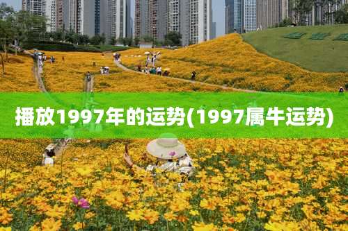 播放1997年的运势(1997属牛运势)