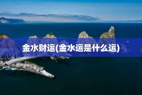 金水财运(金水运是什么运)