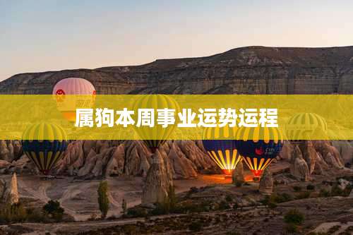 属狗本周事业运势运程