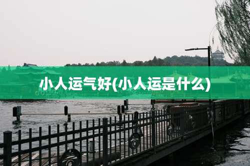 小人运气好(小人运是什么)