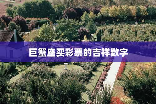 巨蟹座买彩票的吉祥数字