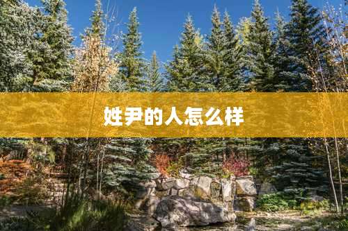 姓尹的人怎么样