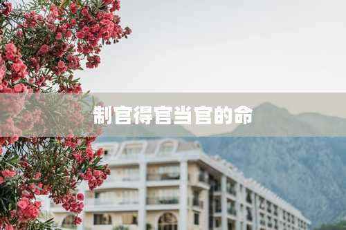 制官得官当官的命
