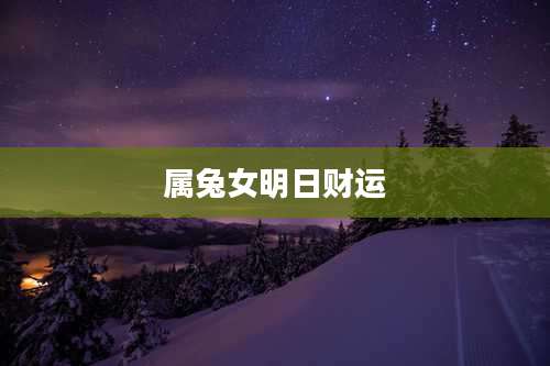 属兔女明日财运