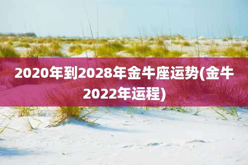 2020年到2028年金牛座运势(金牛2022年运程)