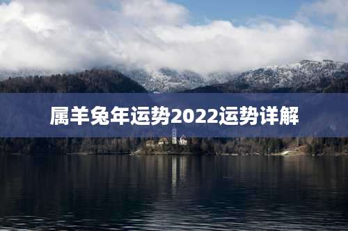 属羊兔年运势2022运势详解