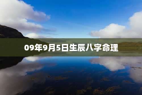 09年9月5日生辰八字命理