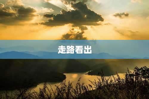 走路看出