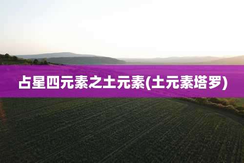 占星四元素之土元素(土元素塔罗)