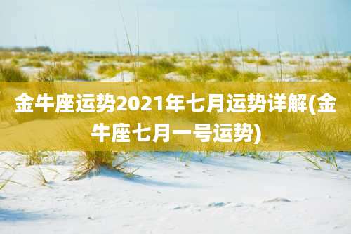 金牛座运势2021年七月运势详解(金牛座七月一号运势)