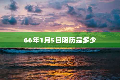 66年1月5日阴历是多少