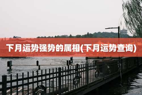 下月运势强势的属相(下月运势查询)