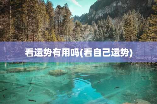 看运势有用吗(看自己运势)