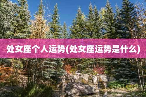 处女座个人运势(处女座运势是什么)