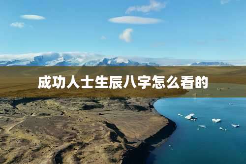 成功人士生辰八字怎么看的