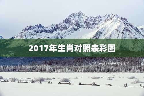 2017年生肖对照表彩图