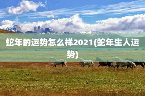 蛇年的运势怎么样2021(蛇年生人运势)