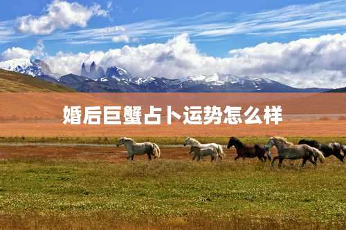 婚后巨蟹占卜运势怎么样