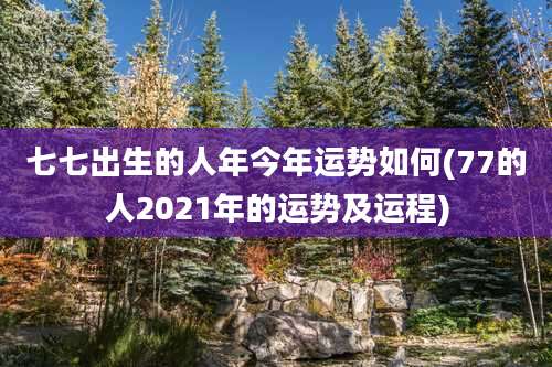 七七出生的人年今年运势如何(77的人2021年的运势及运程)