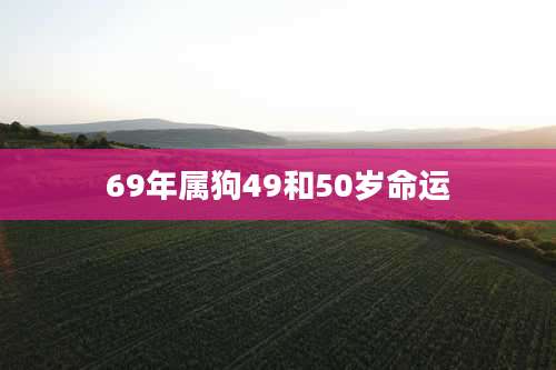69年属狗49和50岁命运