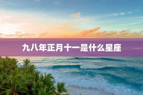 九八年正月十一是什么星座