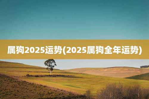 属狗2025运势(2025属狗全年运势)