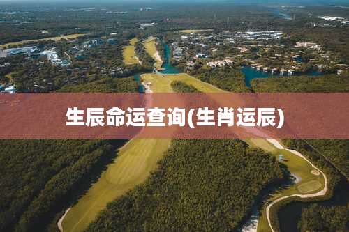 生辰命运查询(生肖运辰)