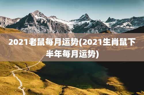 2021老鼠每月运势(2021生肖鼠下半年每月运势)