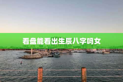 看盘能看出生辰八字吗女