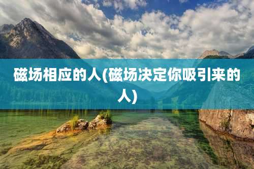 磁场相应的人(磁场决定你吸引来的人)