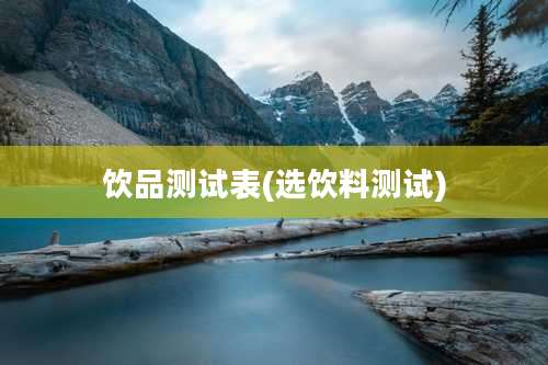 饮品测试表(选饮料测试)