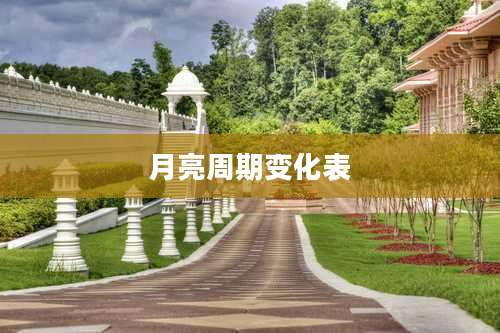 月亮周期变化表