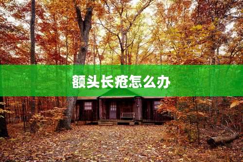 额头长疮怎么办