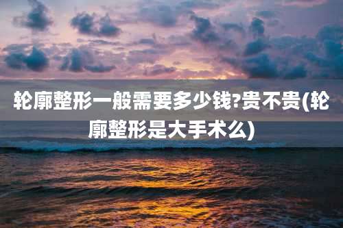 轮廓整形一般需要多少钱?贵不贵(轮廓整形是大手术么)