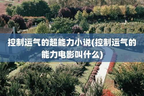 控制运气的超能力小说(控制运气的能力电影叫什么)