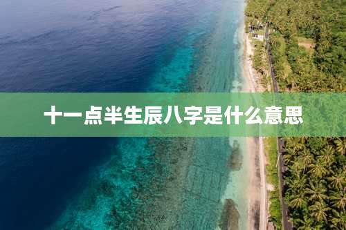 十一点半生辰八字是什么意思