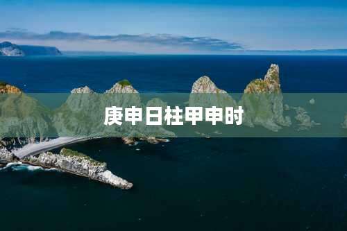 庚申日柱甲申时