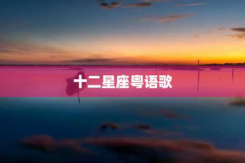十二星座粤语歌