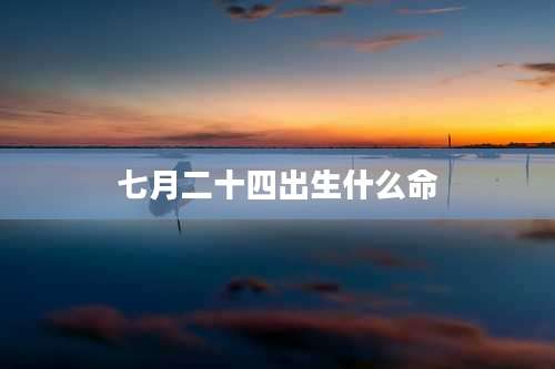七月二十四出生什么命
