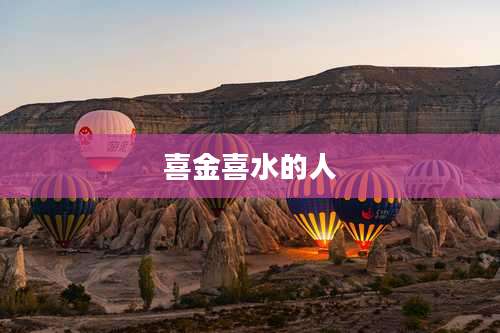 喜金喜水的人